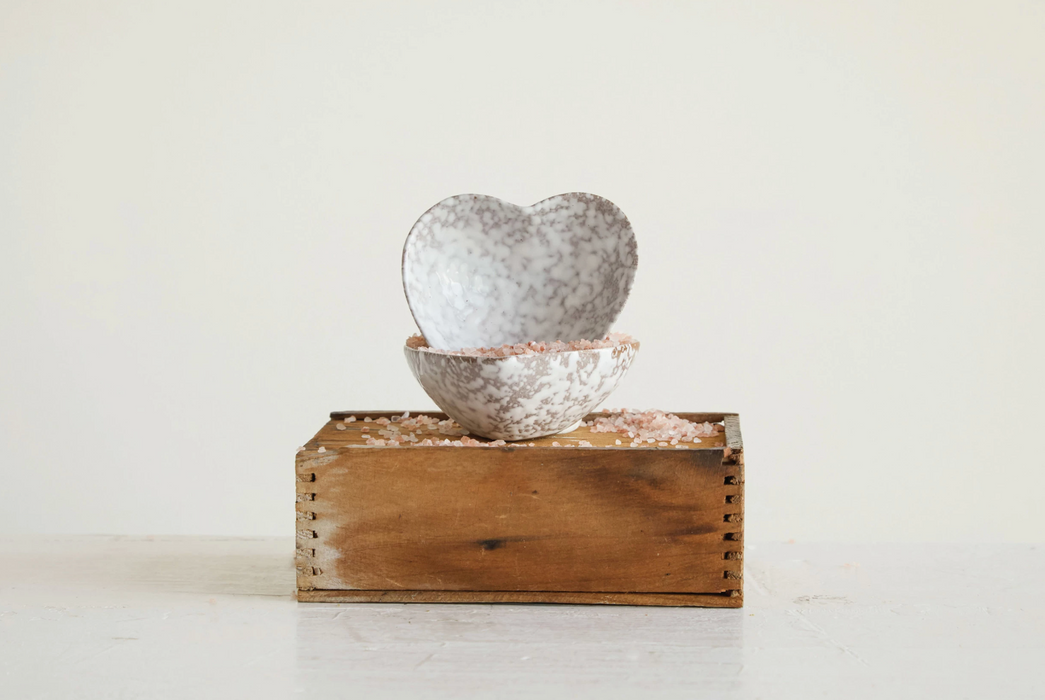 Stoneware Heart Bowl