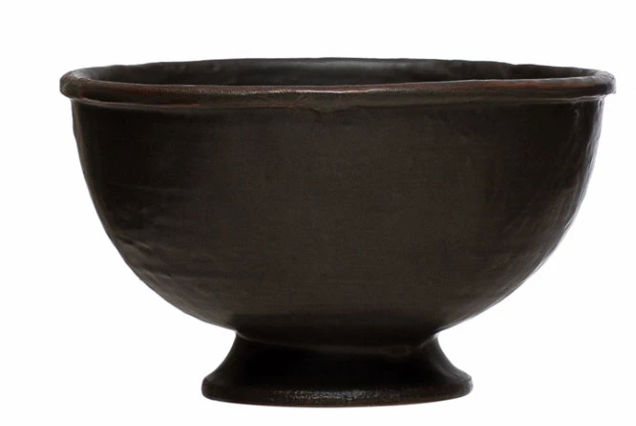 Stoneware Pedestal Bowl