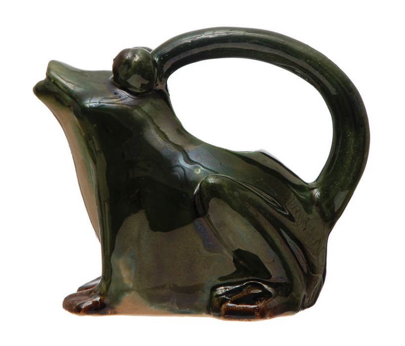 Stoneware Frog Watering Can